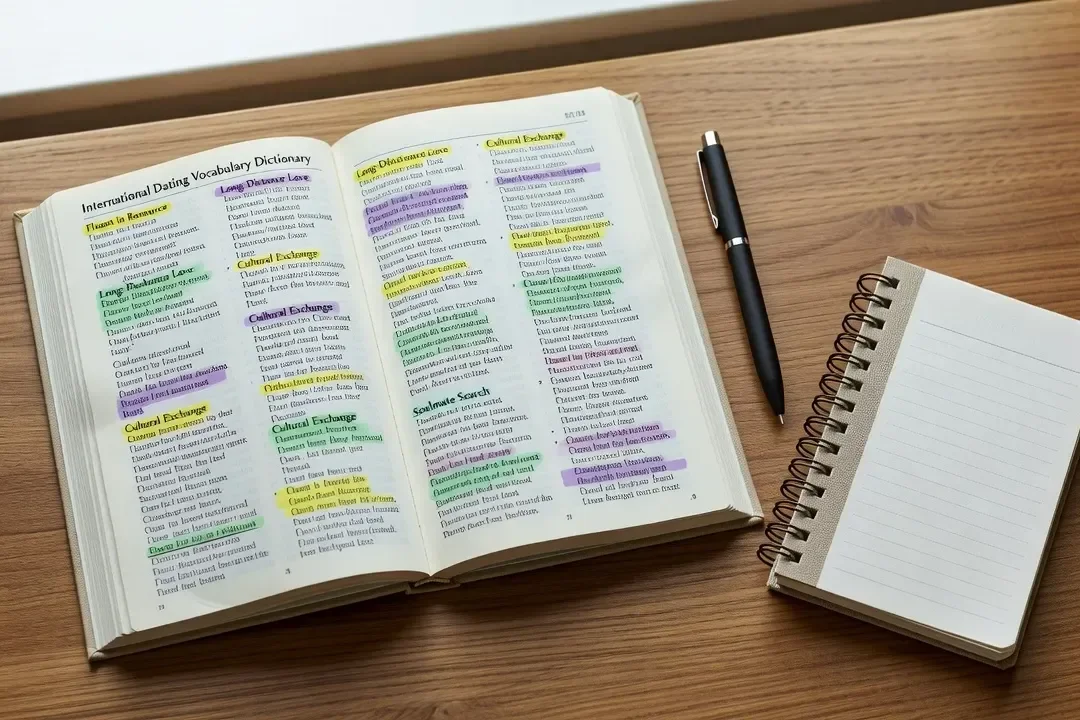 Dictionnaire ouvert avec les termes clés de la rencontre internationale 2026